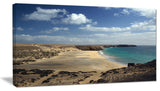 "Bright Seashore With Blue Waters" Seashore Canvas Art, 32"x16"