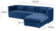 Callie Velvet Sectional, Navy, Raf