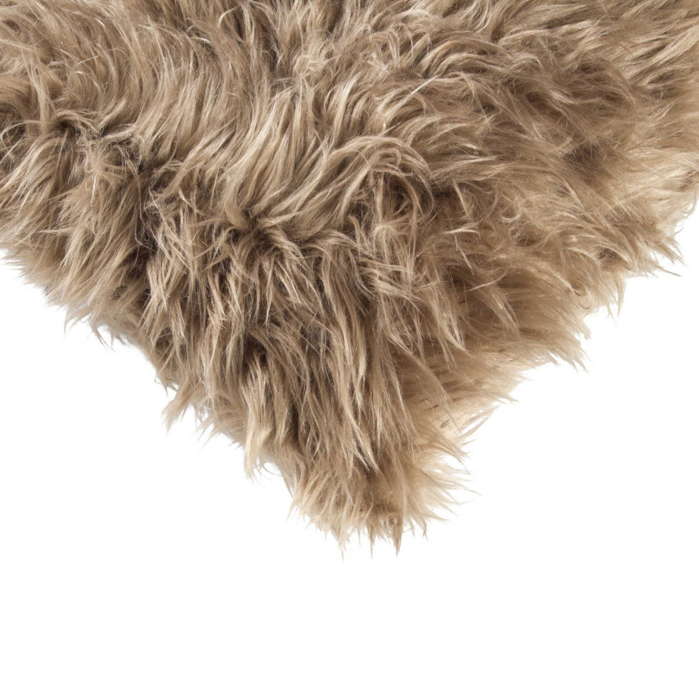 HomeRoots 12" x 20" x 5" Tan, Faux Pillow 2-Pack