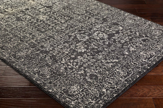 Harput Traditional Black, Light Gray Area Rug, 3'11"x5'7"