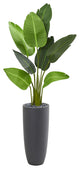 Nearly Natural 5.5' Traveler's Palm Artificial Tree in Gray Planter