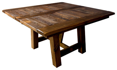 Hawthorne Reclaimed Barnwood Square Table, Provincial, 66x66