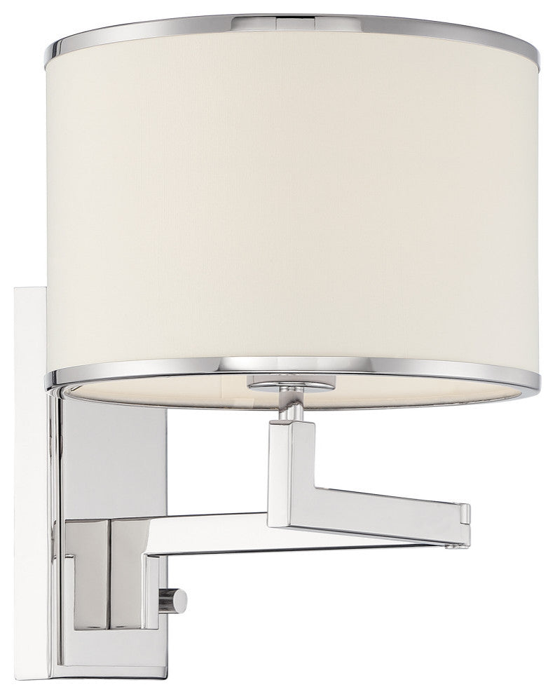 Madison One Light Wall Mount in Polished Nickel