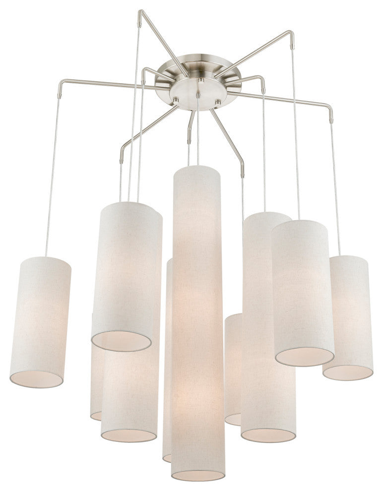 Strathmore 15 Light Brushed Nickel Foyer Chandelier
