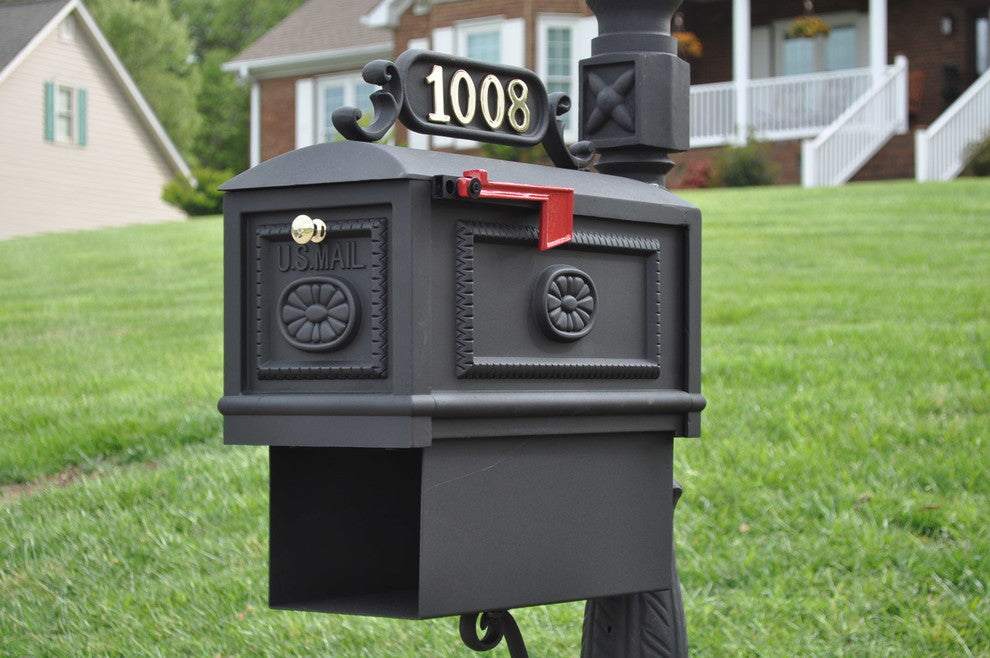 Better Box Decorative Mailbox With Paper Box, Black