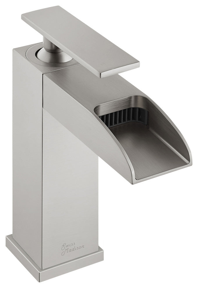 Concorde Single Hole, Waterfall Bathroom Faucet, Brushed Nickel