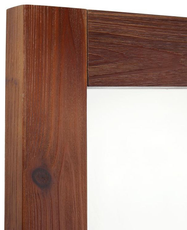 Graham 22x65 Full Length Mirror, Wall Mounted or Wall Leaning, Solid Wood Frame, Dark Brown