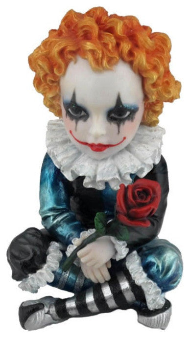Cosplay Kids- Jester Holding A Rose Statue