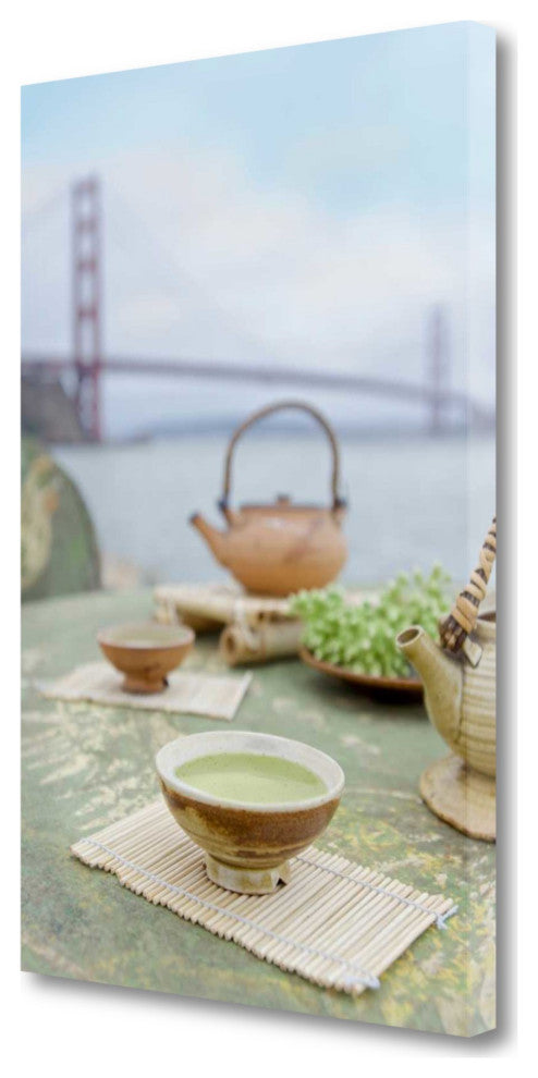 Tea Set For Two Golden Gate Bridge 3 Giclee Wrap Canvas Wall Art