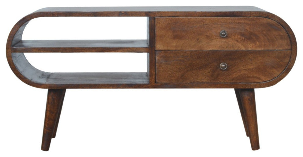 Chestnut Circular Media Unit