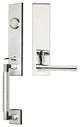 Champagne Lever, Tubular Dummy Handleset, Left Hand, Polished Stainless Steel