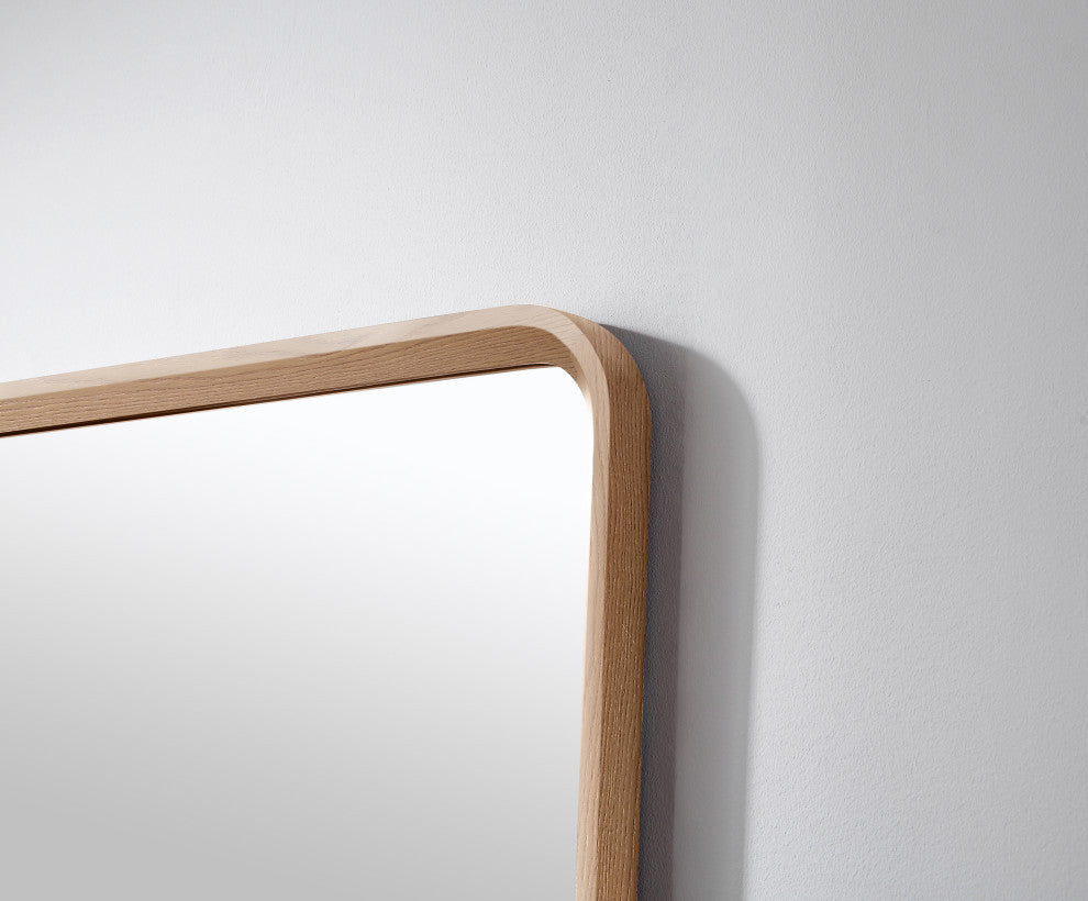 Vela Mirror, Whitewash Oak, 36"