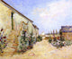 Ferdinand Du Puigaudeau Garden at Kervaudu- Hollyhocks Wall Decal