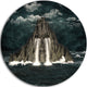 Sea Of Tears, Abstract Digital Art Disc Metal Artwork, 23"
