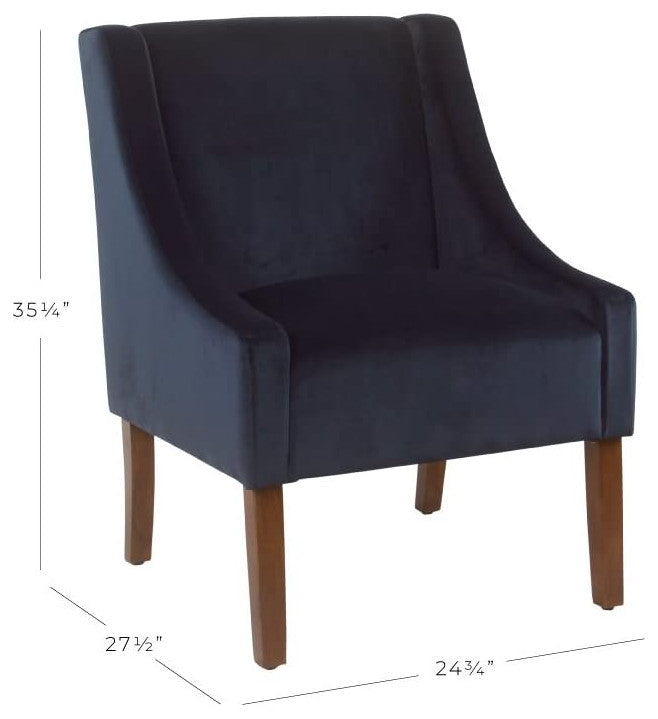 Modern Arm Accent Chair, Navy