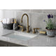 KS2983DFL Widespread Bathroom Faucet With Brass Pop-Up, Antique Brass