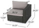 GDF Studio Santa Maria Outdoor Dining Sofa Set With Aluminum Frame, Gray/Silver