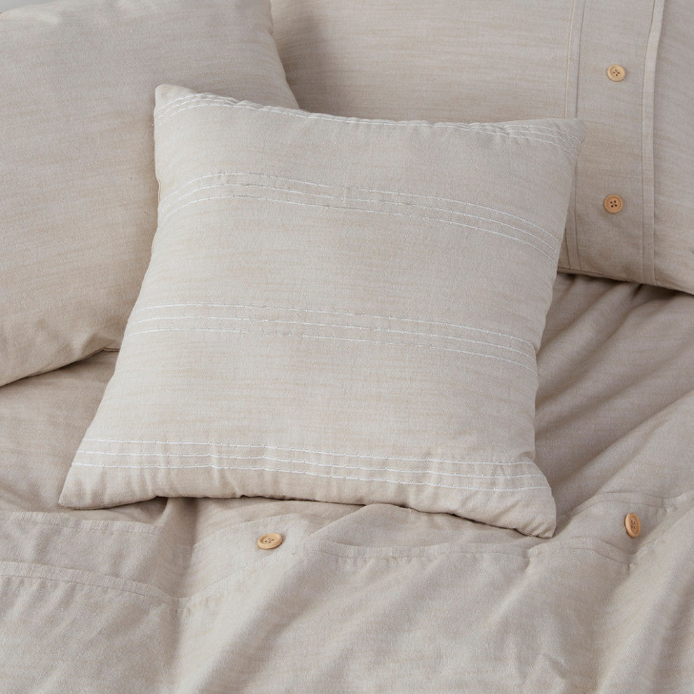 Clean Spaces Dover 5 Piece Organic Cotton Oversized Comforter Cover Set