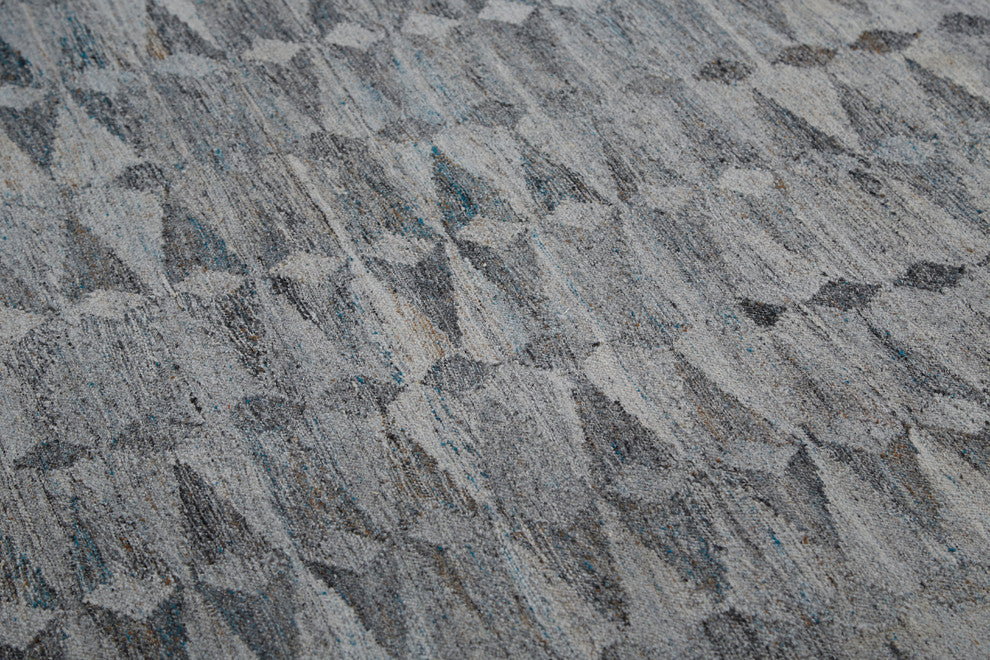 Weave & Wander Elstow Eco-Friendly Moroccan Diamond Rug, Gray, 9'6"x13'6"