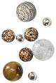 Wall Spheres - Chocolate & White ~ Set of 9
