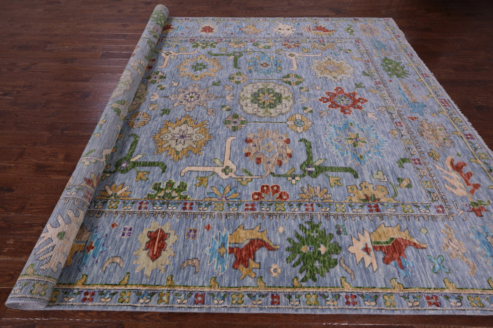 Turkish Oushak Handmade Wool Rug 10' 0" X 13' 9" - Q15671
