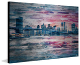 "Bridge at Dusk" Print on Brushed Aluminum, 36"x24"