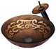 Mosaico Glass Vessel Sink Set, Oil Rubbed Bronze