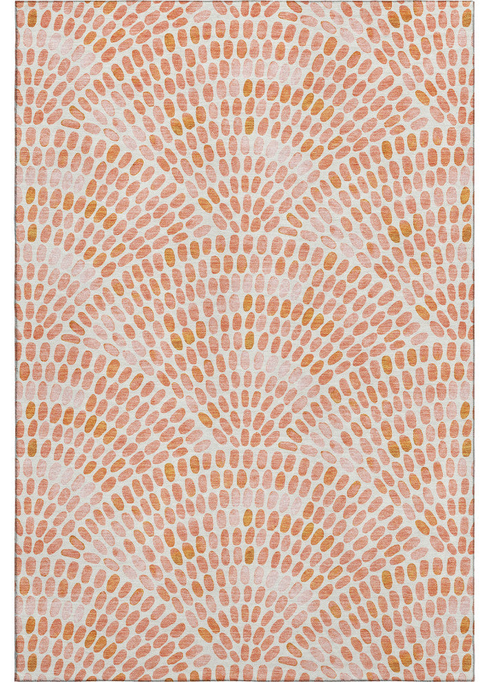Addison Premium Washable Mayfield AMF186 Orange 8' x 10' Rug