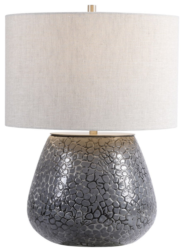 Uttermost Pebbles Metallic Gray Table Lamp 28445-1