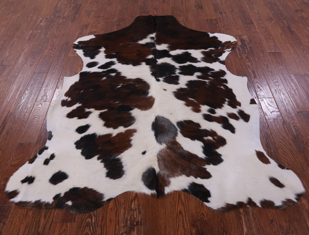 7' 2" X 6' 0" Organic Natural Hair-On Cowhide Area Rug C1488