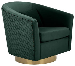 Giada Quilted Swivel Tub Chair Emerald