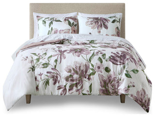 Madison Park Essentials Alice Floral Comforter Set With Bed Sheets, Mauve
