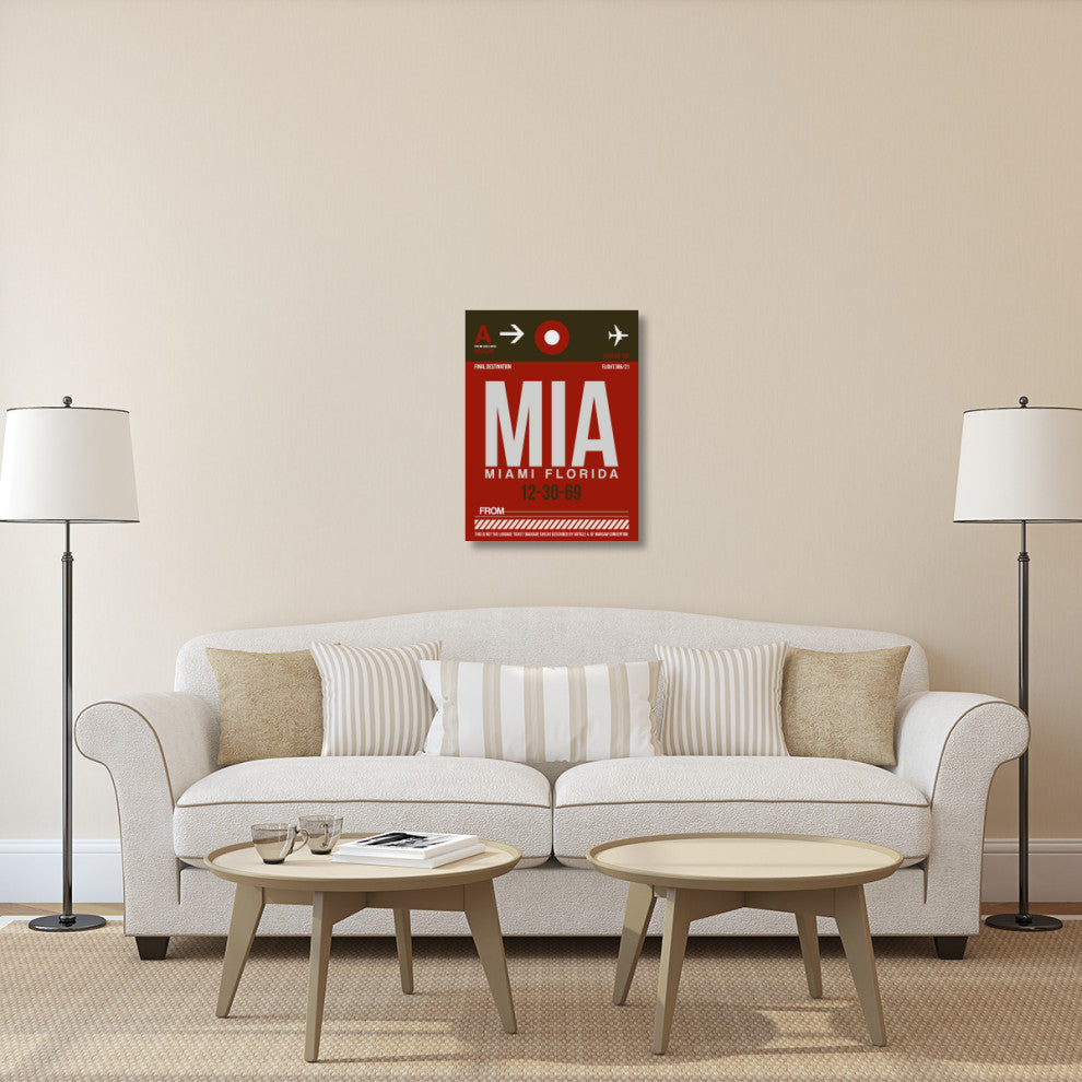 "MIA Miami Luggage Tag 2" Fine Art Print