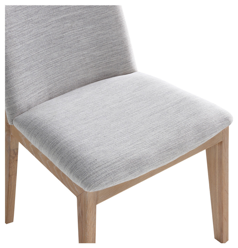 Deco Oak Dining Chair, Light Gray, Set of 2