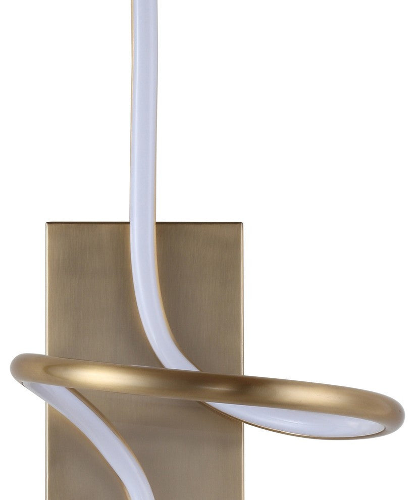 Sketch 9" Minimalist Metal Integrated LED Vanity Light Sconce, Gold