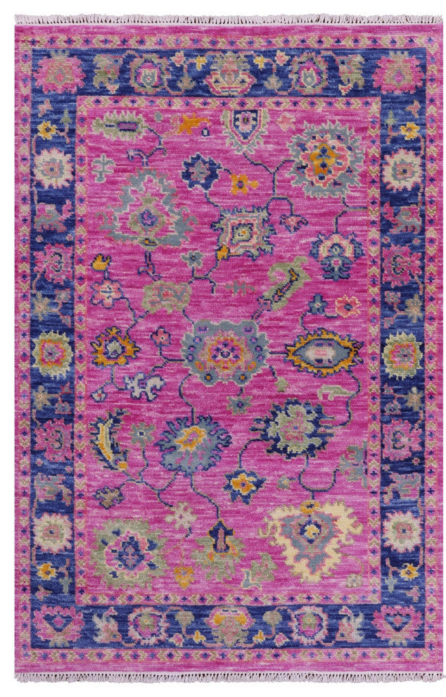 4' 1" X 6' 2" Turkish Oushak Handmade Wool Rug - Q15335