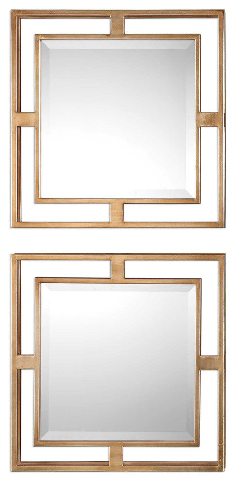 Uttermost Allick Gold Square Mirrors S/2