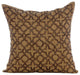Gold Art Silk 16"x16" Beaded Lattice Trellis Pillow Cover, Gold Celebration