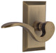 Studio Plate With Manor Lever, Antique Brass, Passage, Right-Handed
