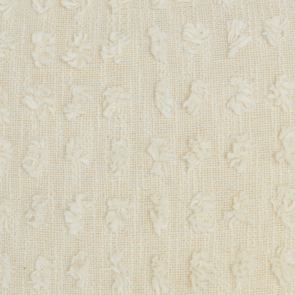 Tassel Detailed White Throw Pillow