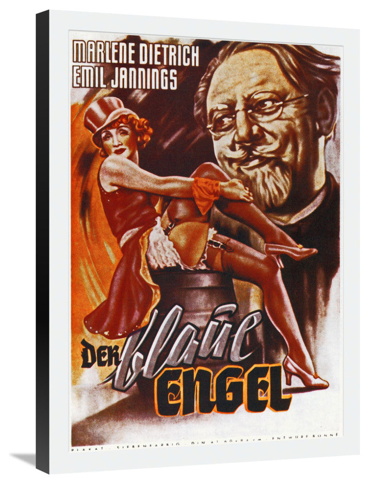 "German - Blue Angel" Stretched Canvas Giclee by Hollywood Photo Archive, 21x30"