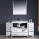 Torino 60" White Modern Bathroom Vanity With 2 Side Cabinets, FFT3811CH