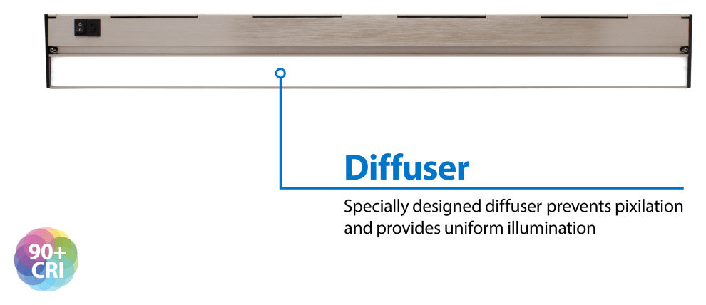 NUC-5 Series Selectable LED Under Cabinet Light, Nickel, 30
