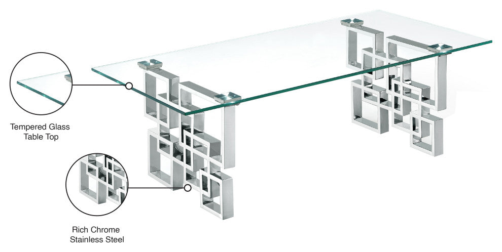 Alexis Chrome Coffee Table