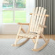 Costway Log Rocking Chair Wood Single Porch Rocker Patio Deck Furniture Natural