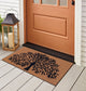 A1HC Natural Coir, Tree of life, Flock Doormat, 24"x39"