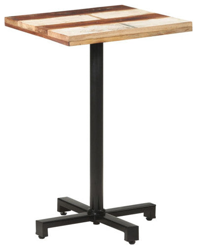 vidaXL Bistro Table Kitchen Bar Table Dining Table Square Solid Reclaimed Wood