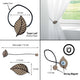 Magnetic Curtain Tiebacks "“ Leaf Design in Resin, Taupe, Pack of 1