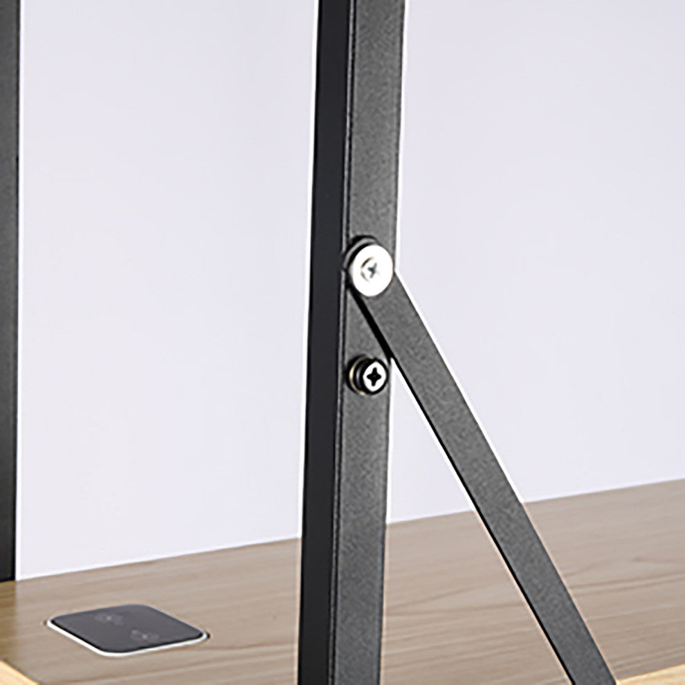 Multifunctional Smart Industrial 5-Shelf Bookcase W/ Tricolor Dimming LED Light,
