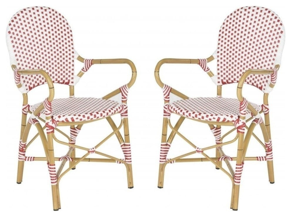 Safavieh Hooper Indoor-Outdoor Stackable Armchairs, Set of 2, Red